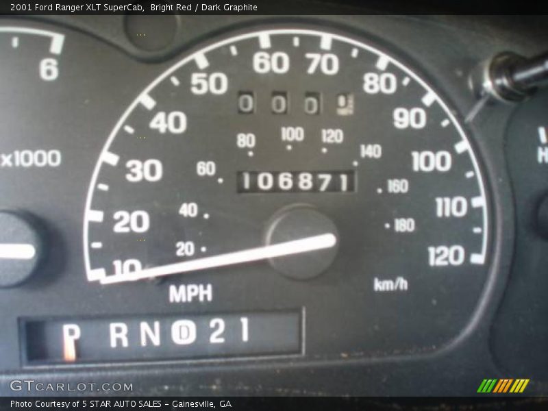 Bright Red / Dark Graphite 2001 Ford Ranger XLT SuperCab