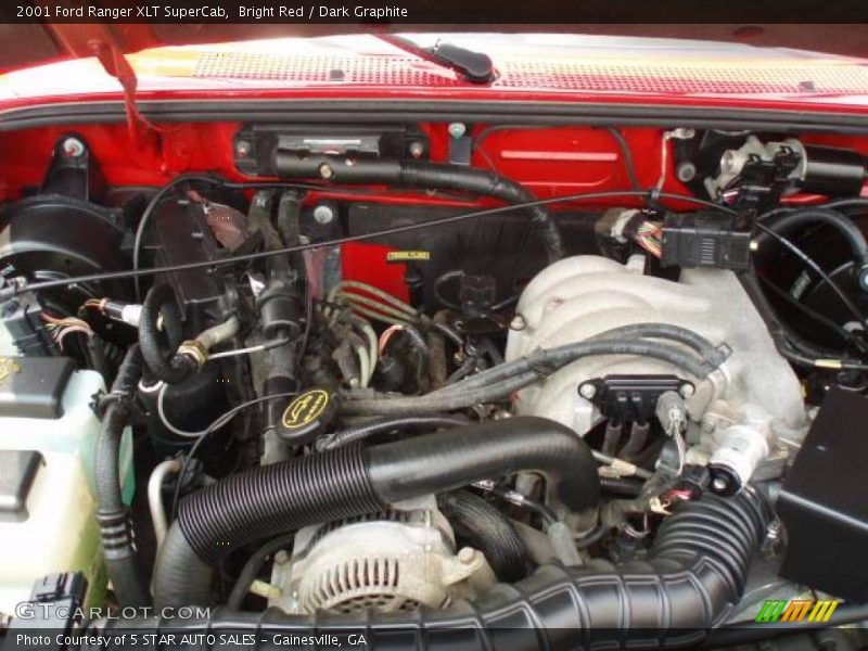 Bright Red / Dark Graphite 2001 Ford Ranger XLT SuperCab