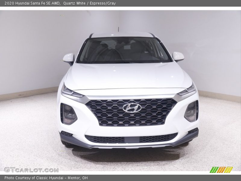 Quartz White / Espresso/Gray 2020 Hyundai Santa Fe SE AWD
