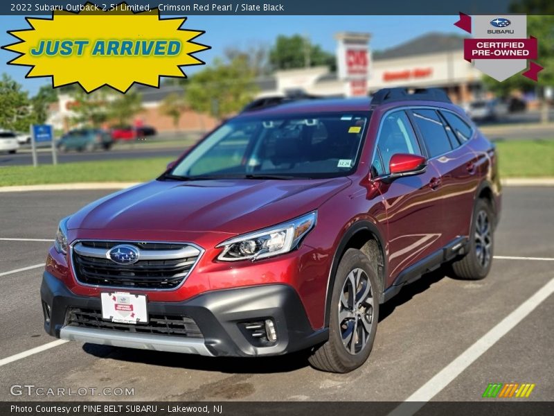 Crimson Red Pearl / Slate Black 2022 Subaru Outback 2.5i Limited