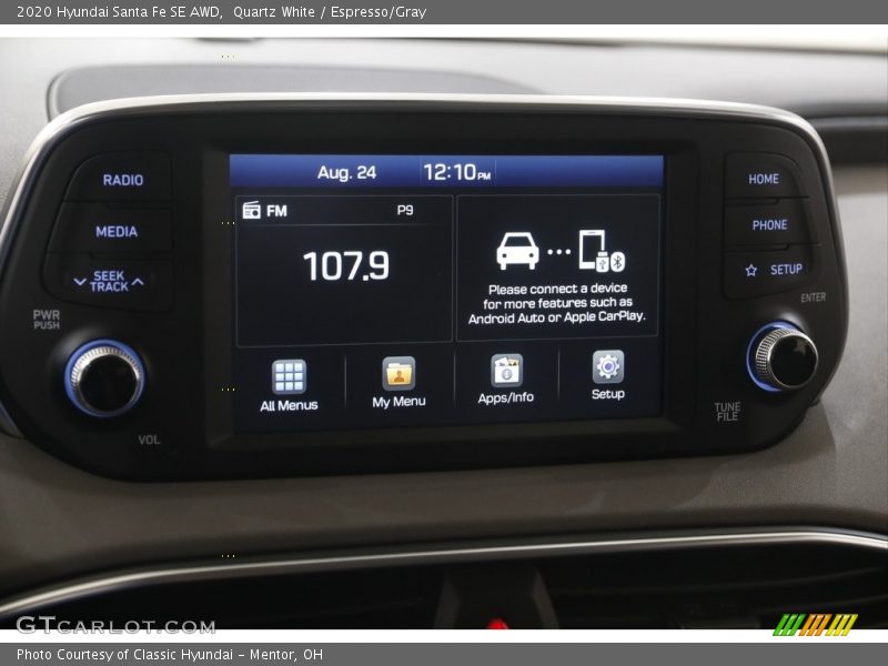 Quartz White / Espresso/Gray 2020 Hyundai Santa Fe SE AWD