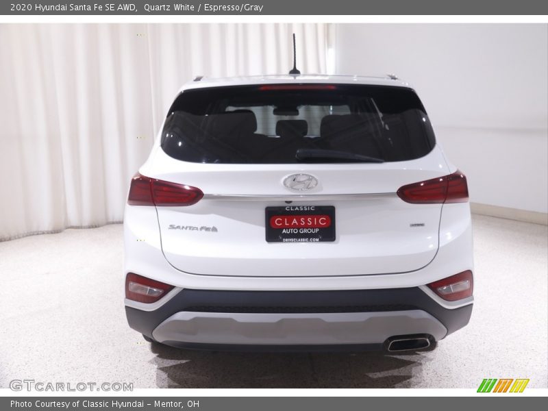Quartz White / Espresso/Gray 2020 Hyundai Santa Fe SE AWD