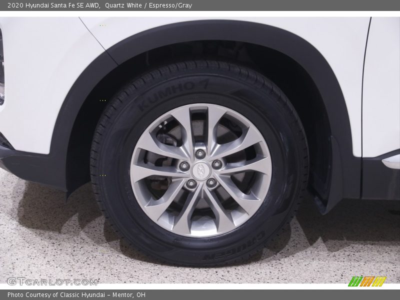 Quartz White / Espresso/Gray 2020 Hyundai Santa Fe SE AWD