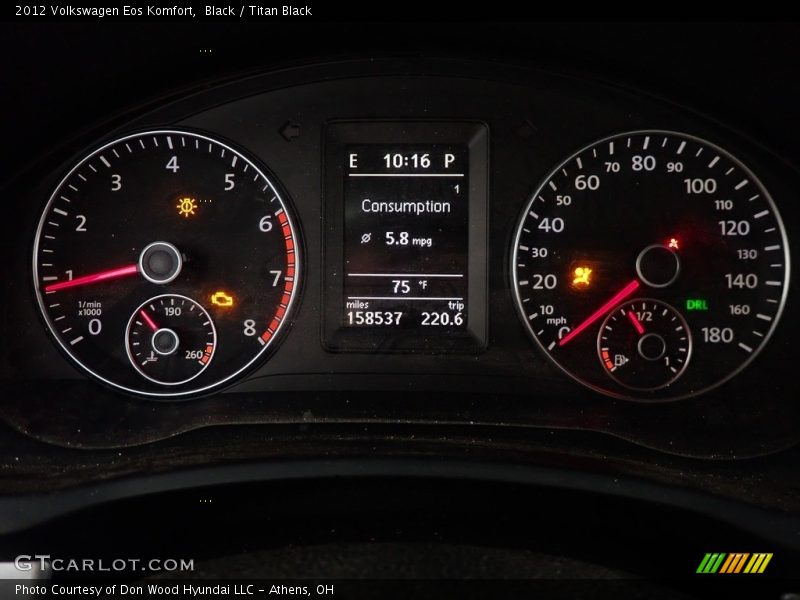 Black / Titan Black 2012 Volkswagen Eos Komfort