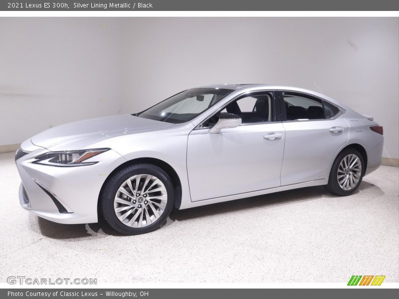 Silver Lining Metallic / Black 2021 Lexus ES 300h