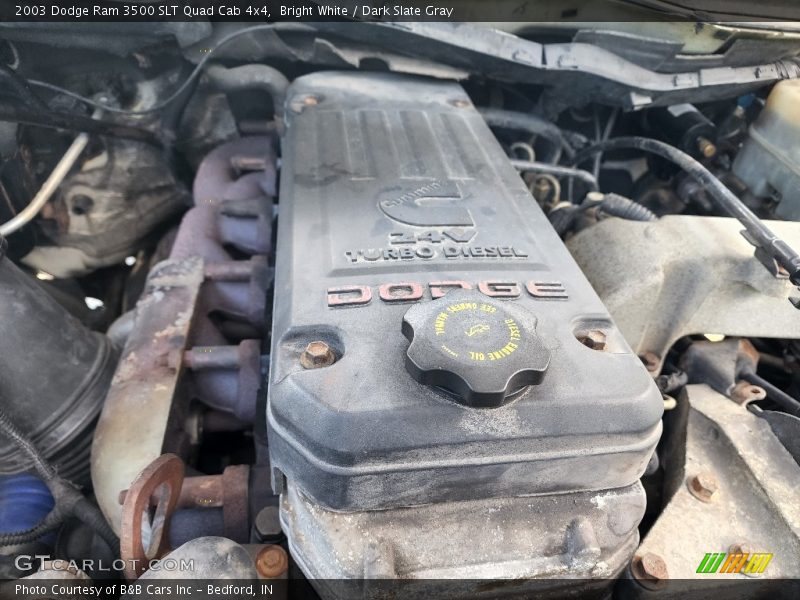 Bright White / Dark Slate Gray 2003 Dodge Ram 3500 SLT Quad Cab 4x4
