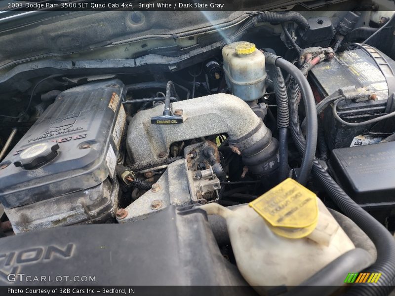Bright White / Dark Slate Gray 2003 Dodge Ram 3500 SLT Quad Cab 4x4