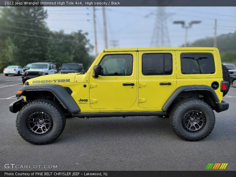 High Velocity / Black 2022 Jeep Wrangler Unlimited High Tide 4x4