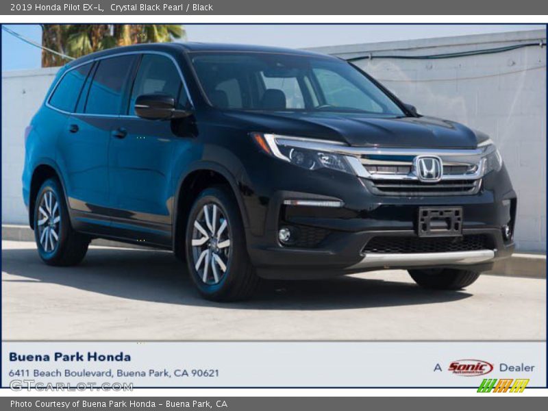 Crystal Black Pearl / Black 2019 Honda Pilot EX-L