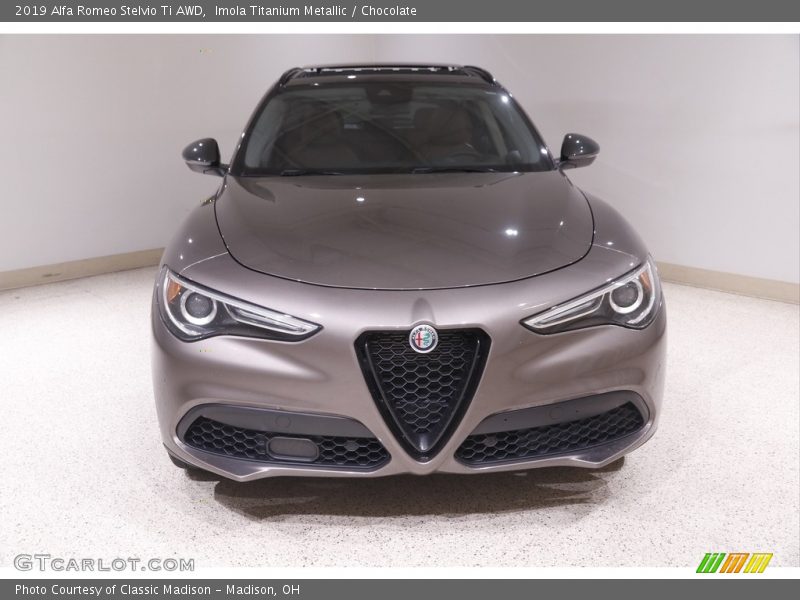 Imola Titanium Metallic / Chocolate 2019 Alfa Romeo Stelvio Ti AWD