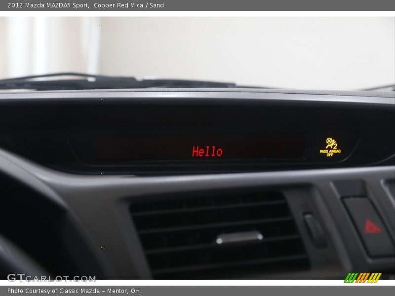 Copper Red Mica / Sand 2012 Mazda MAZDA5 Sport