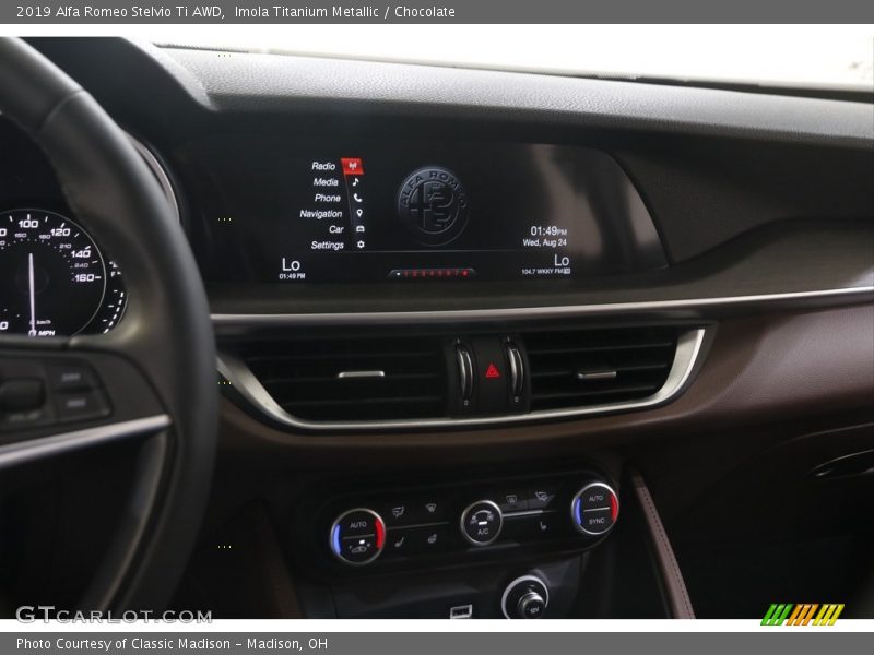 Imola Titanium Metallic / Chocolate 2019 Alfa Romeo Stelvio Ti AWD