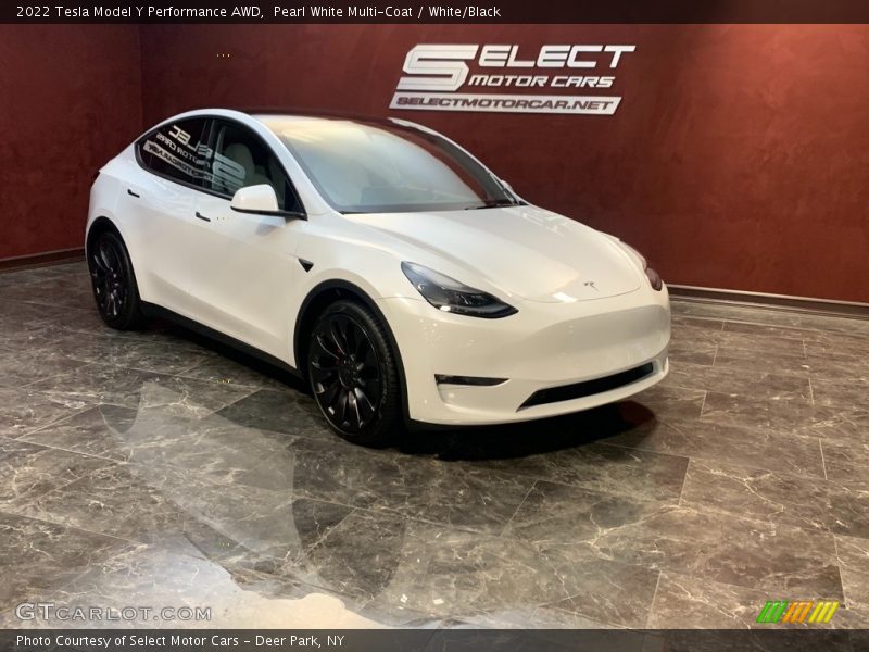 Pearl White Multi-Coat / White/Black 2022 Tesla Model Y Performance AWD