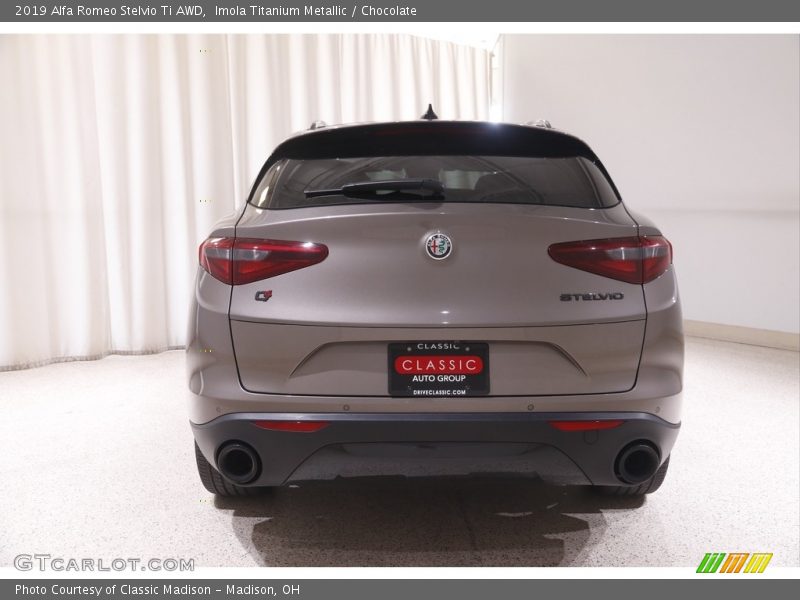 Imola Titanium Metallic / Chocolate 2019 Alfa Romeo Stelvio Ti AWD