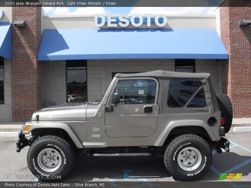 Light Khaki Metallic / Khaki 2003 Jeep Wrangler Sahara 4x4