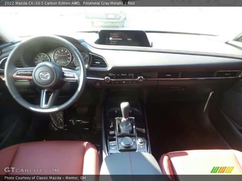 Polymetal Gray Metallic / Red 2022 Mazda CX-30 S Carbon Edition AWD