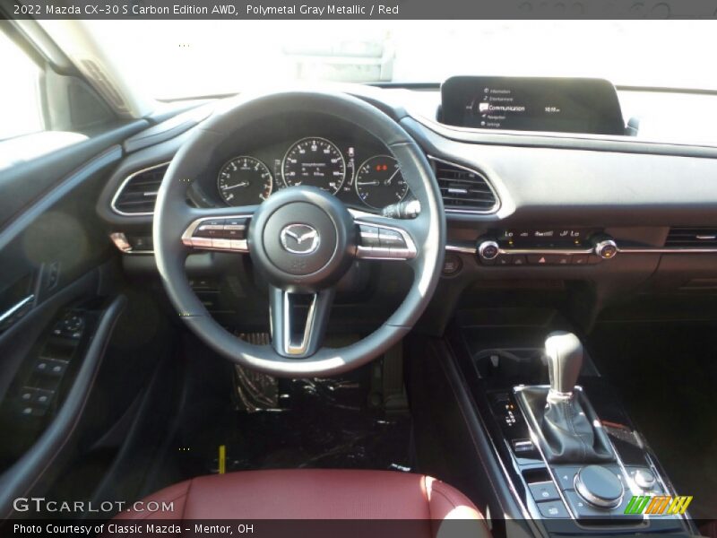 Polymetal Gray Metallic / Red 2022 Mazda CX-30 S Carbon Edition AWD