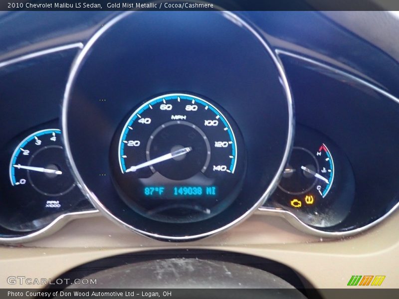 Gold Mist Metallic / Cocoa/Cashmere 2010 Chevrolet Malibu LS Sedan
