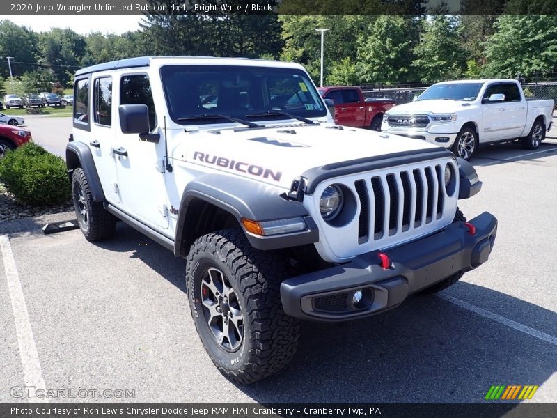 Bright White / Black 2020 Jeep Wrangler Unlimited Rubicon 4x4