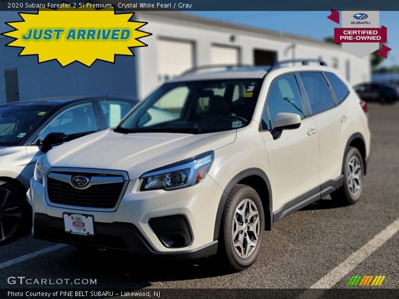 Crystal White Pearl / Gray 2020 Subaru Forester 2.5i Premium