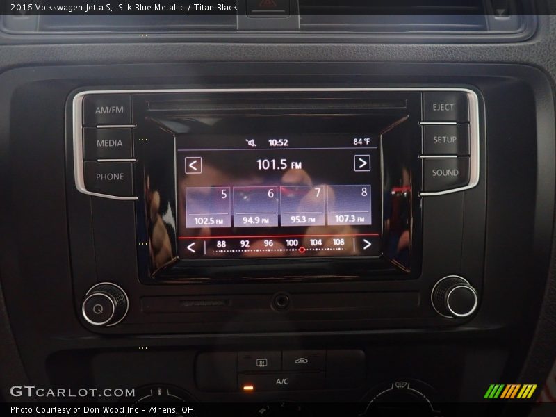 Silk Blue Metallic / Titan Black 2016 Volkswagen Jetta S