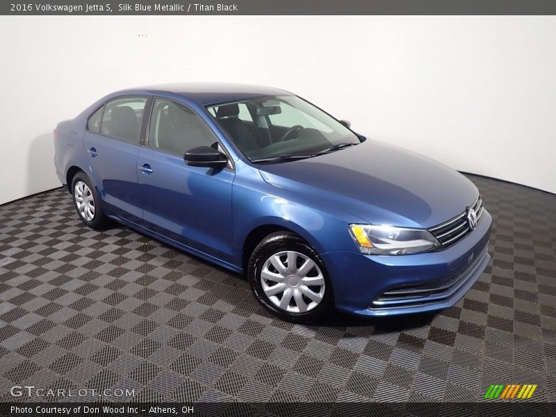 Silk Blue Metallic / Titan Black 2016 Volkswagen Jetta S