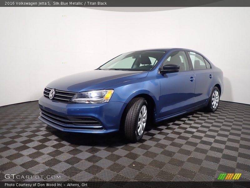 Silk Blue Metallic / Titan Black 2016 Volkswagen Jetta S
