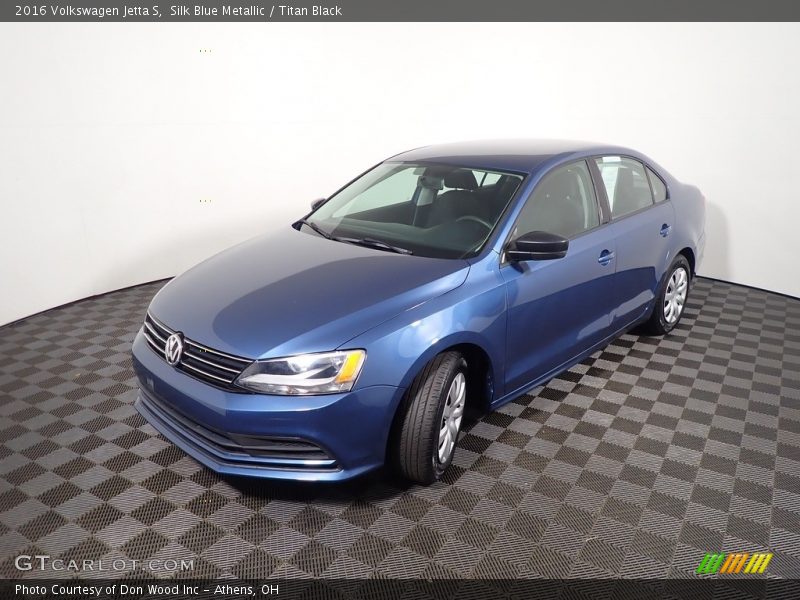 Silk Blue Metallic / Titan Black 2016 Volkswagen Jetta S