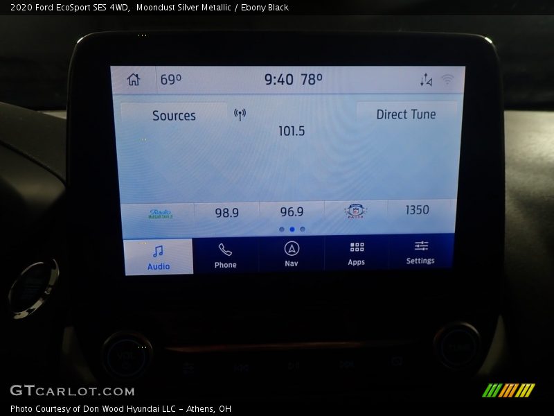 Moondust Silver Metallic / Ebony Black 2020 Ford EcoSport SES 4WD