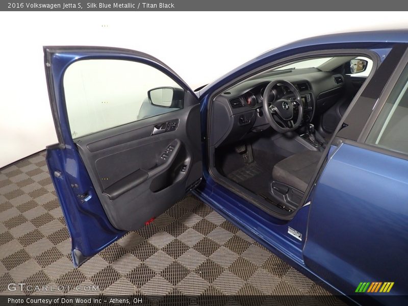 Silk Blue Metallic / Titan Black 2016 Volkswagen Jetta S