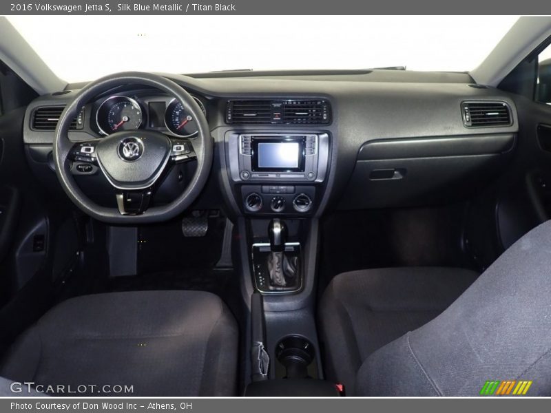 Silk Blue Metallic / Titan Black 2016 Volkswagen Jetta S