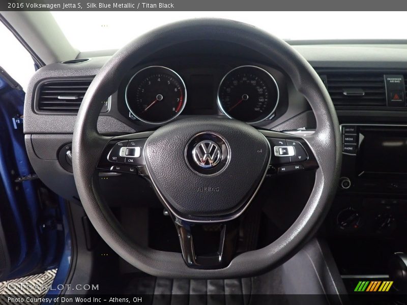 Silk Blue Metallic / Titan Black 2016 Volkswagen Jetta S