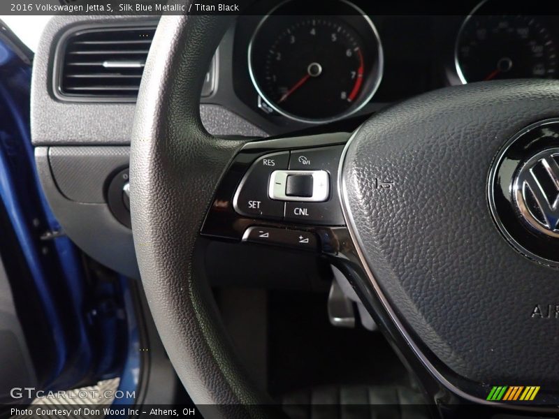 Silk Blue Metallic / Titan Black 2016 Volkswagen Jetta S