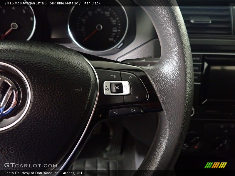 Silk Blue Metallic / Titan Black 2016 Volkswagen Jetta S