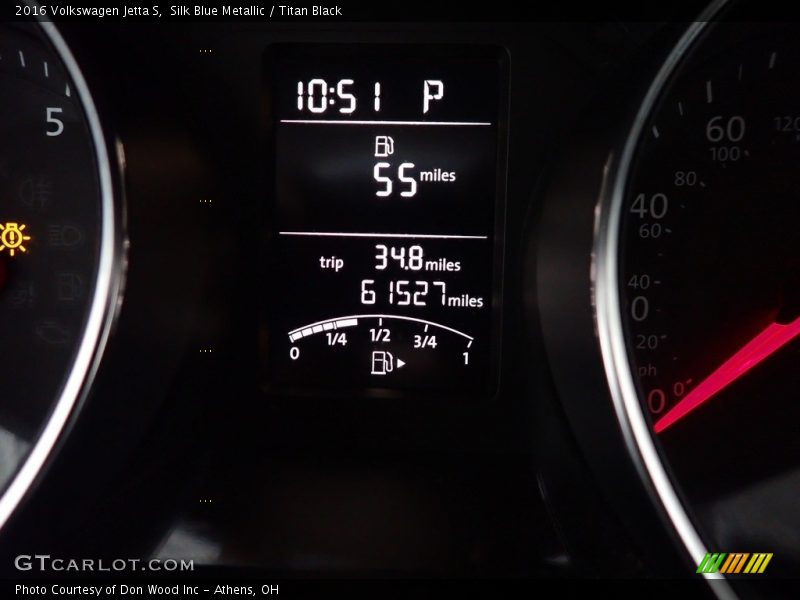 Silk Blue Metallic / Titan Black 2016 Volkswagen Jetta S