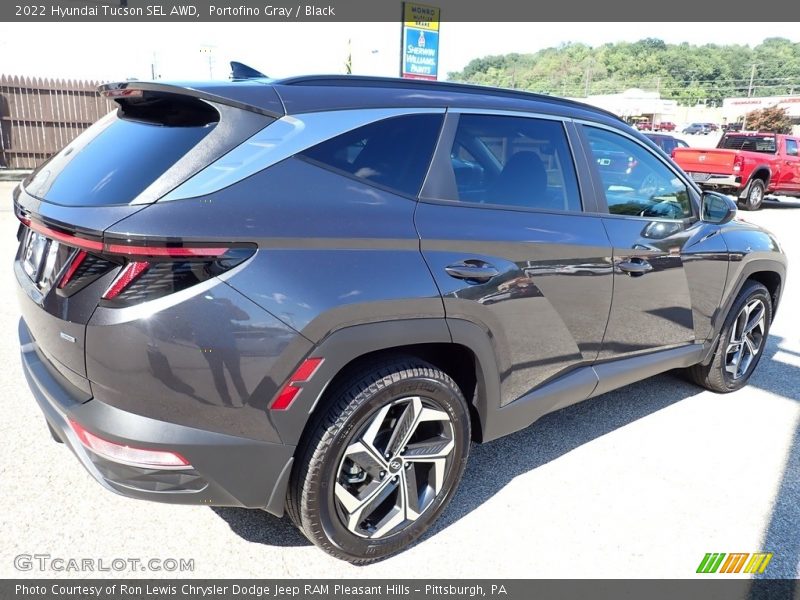 Portofino Gray / Black 2022 Hyundai Tucson SEL AWD