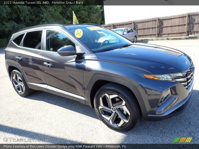 Portofino Gray / Black 2022 Hyundai Tucson SEL AWD