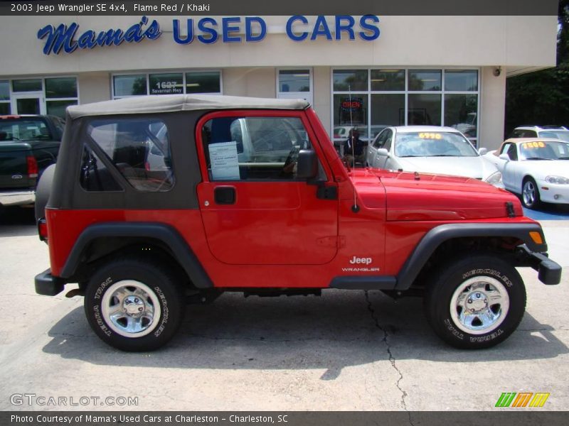 Flame Red / Khaki 2003 Jeep Wrangler SE 4x4
