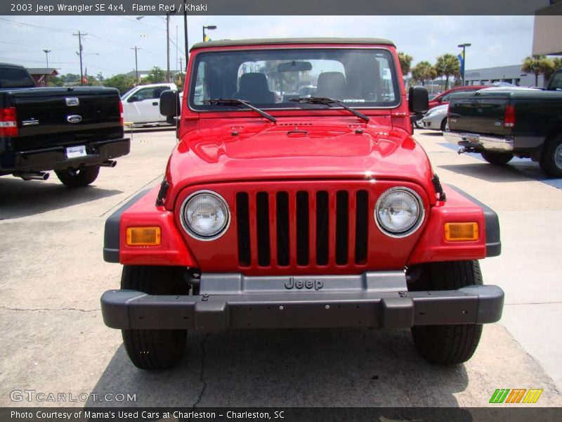 Flame Red / Khaki 2003 Jeep Wrangler SE 4x4