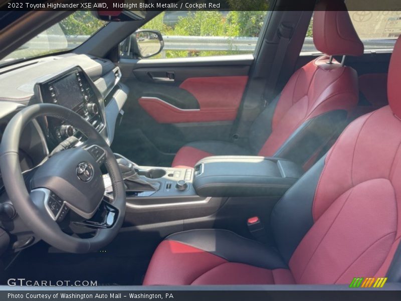 Front Seat of 2022 Highlander XSE AWD