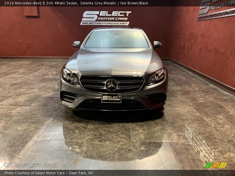 Selenite Grey Metallic / Nut Brown/Black 2019 Mercedes-Benz E 300 4Matic Sedan