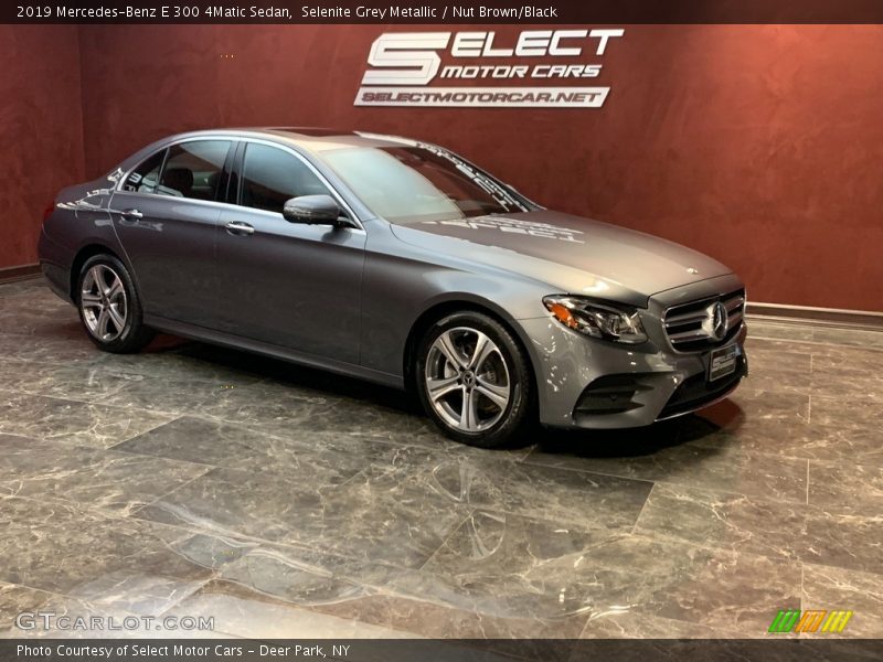 Selenite Grey Metallic / Nut Brown/Black 2019 Mercedes-Benz E 300 4Matic Sedan