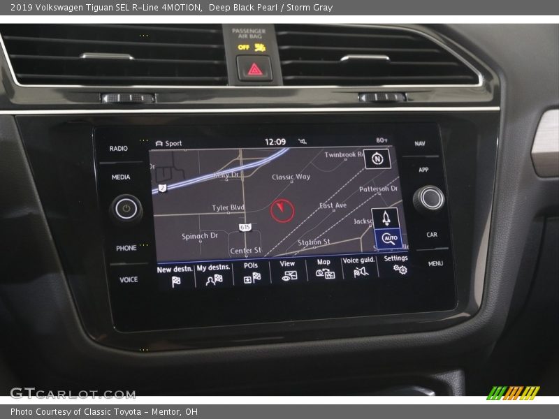 Deep Black Pearl / Storm Gray 2019 Volkswagen Tiguan SEL R-Line 4MOTION