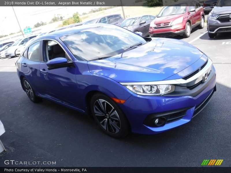 Front 3/4 View of 2018 Civic EX-L Sedan