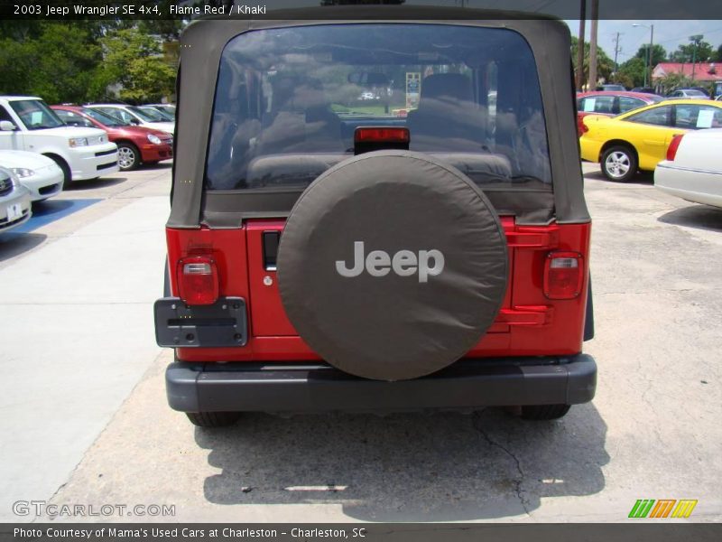 Flame Red / Khaki 2003 Jeep Wrangler SE 4x4