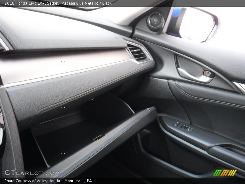 Aegean Blue Metallic / Black 2018 Honda Civic EX-L Sedan