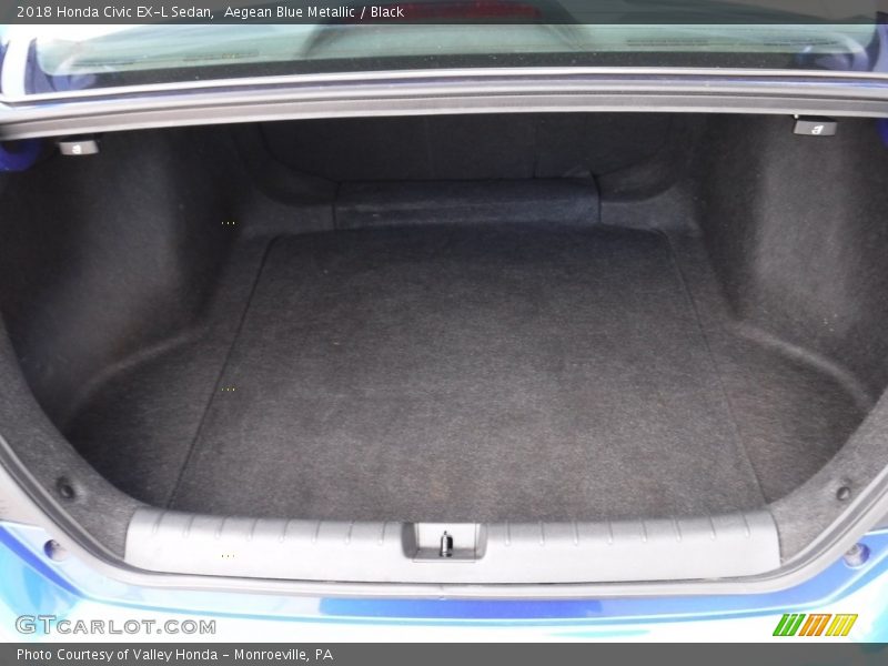 Aegean Blue Metallic / Black 2018 Honda Civic EX-L Sedan
