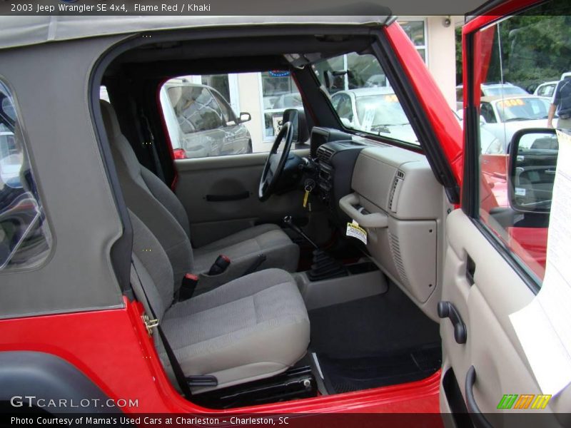 Flame Red / Khaki 2003 Jeep Wrangler SE 4x4