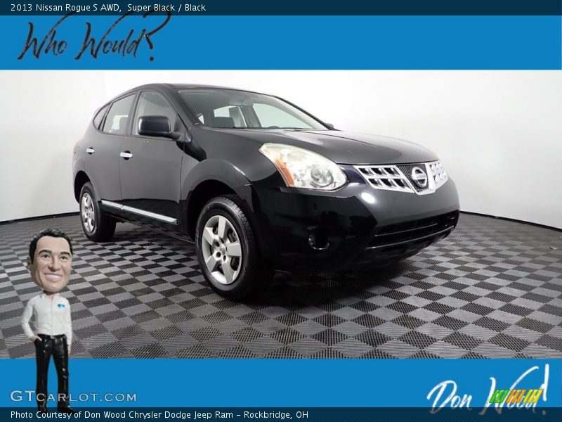 Super Black / Black 2013 Nissan Rogue S AWD