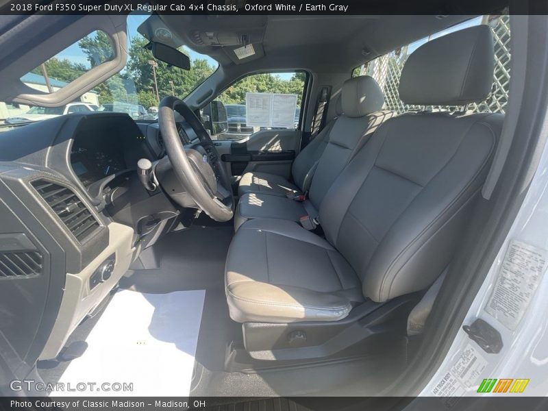 Oxford White / Earth Gray 2018 Ford F350 Super Duty XL Regular Cab 4x4 Chassis